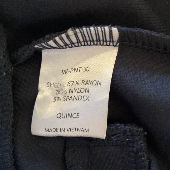 Quince Ultra Stretch Ponte Bootcut Pants Navy Womens S Quite Luxury 33” Inseam - Picture 6 of 11